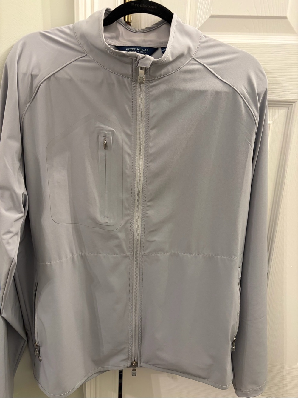 Peter Millar Light Gray Full-Zip Flex Adapt Performance Jacket